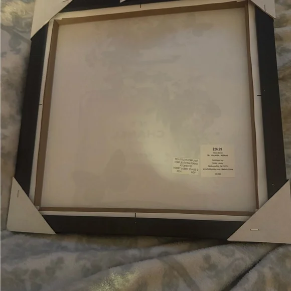 Hobby Lobby Chanel Perfume Bottle Art - Black, Gold, Brown - Picture 7 of 7